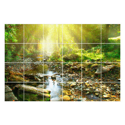 Csempefólia Erdei patak a napsütésben