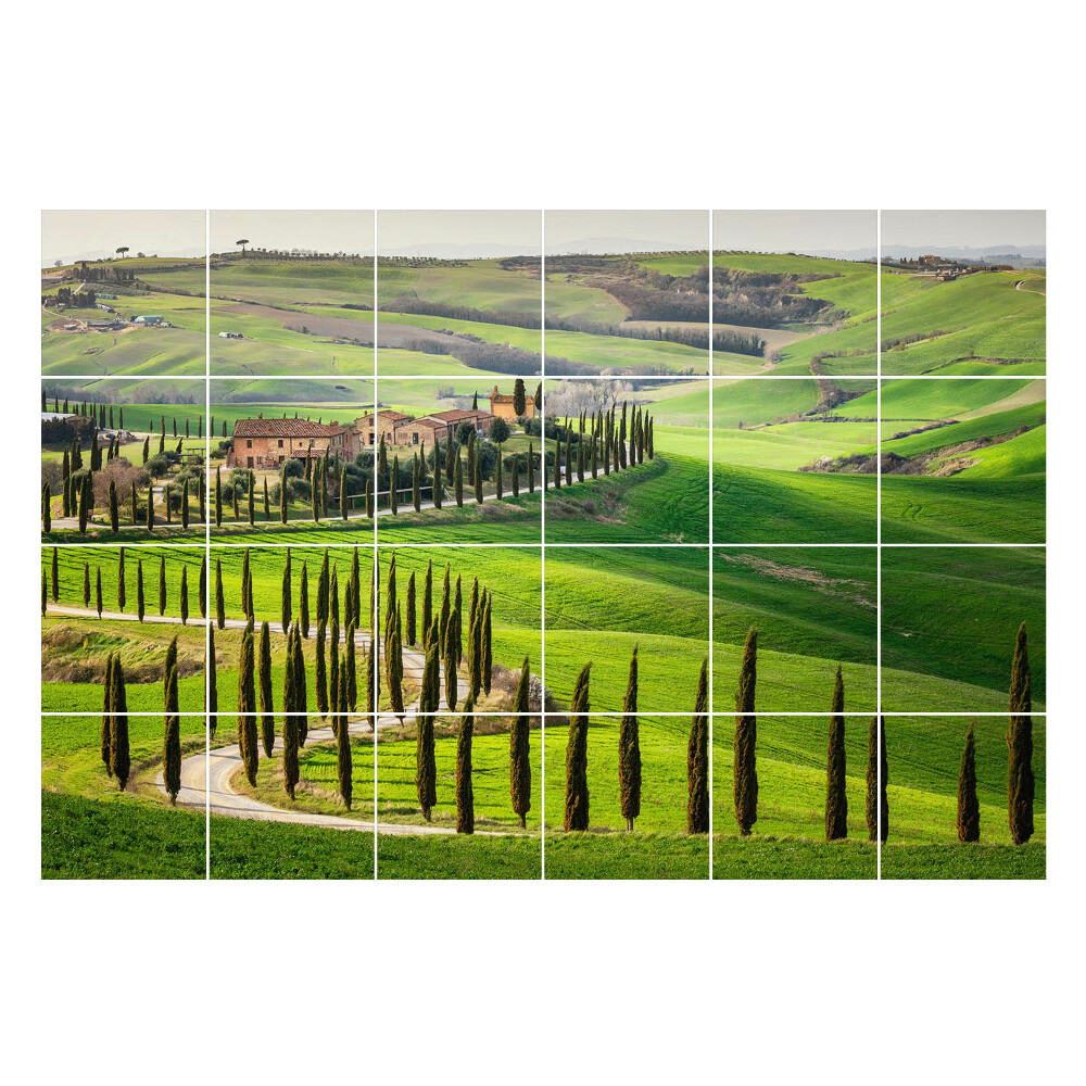 Fali csempe matrica Olasz vidéki panoráma