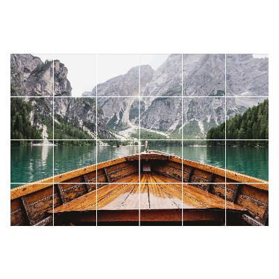 Fali csempe matrica Kilátás a tóra a hajóról