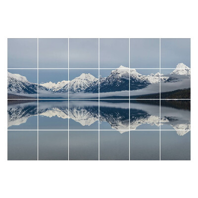 Csempefólia Hegyi táj tükörképével