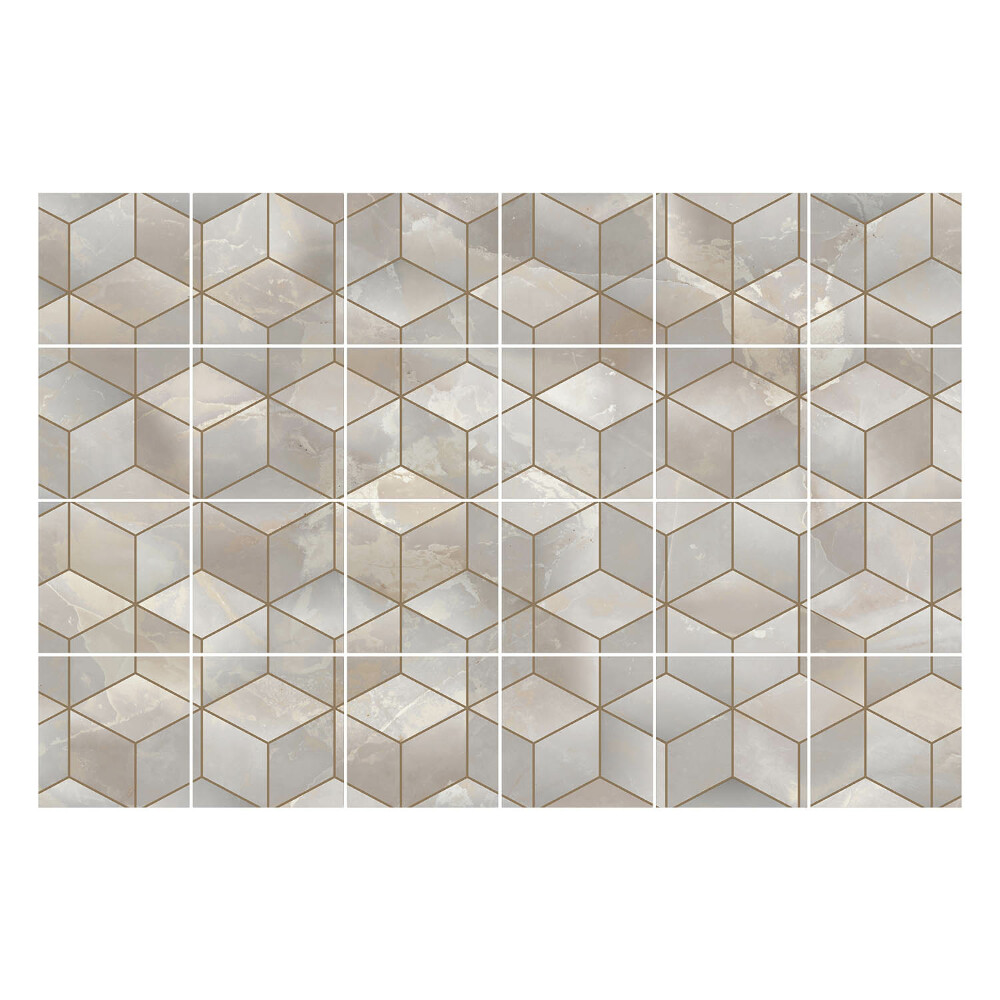 Fali csempe matrica Kockás motívumok az elrendezésben