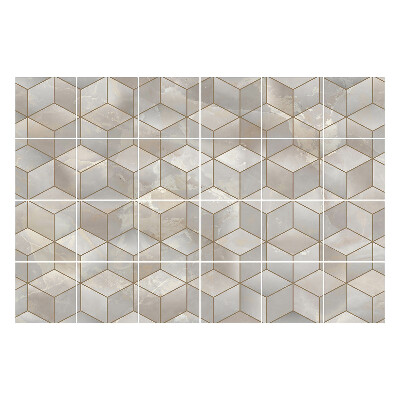 Fali csempe matrica Kockás motívumok az elrendezésben