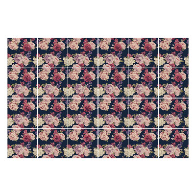 Csempe dekor matrica Virágmotívum a kompozícióban