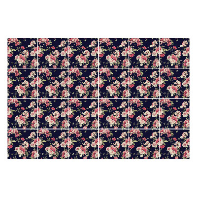 Fali csempe matrica Virágok sűrű szövésben