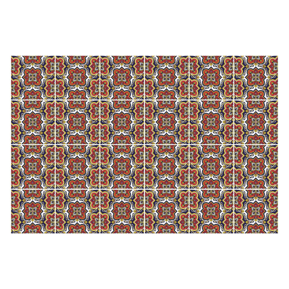 Csempe dekor matrica Virágdíszek népi stílusban