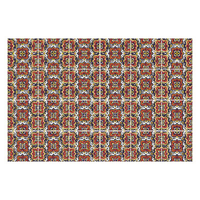 Csempe dekor matrica Virágdíszek népi stílusban