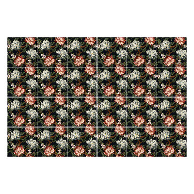 Konyha csempe matrica Virágmotívum a bozótban