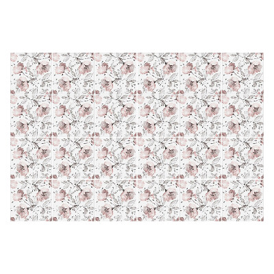 Csempe dekor matrica Virágmotívum levelekkel