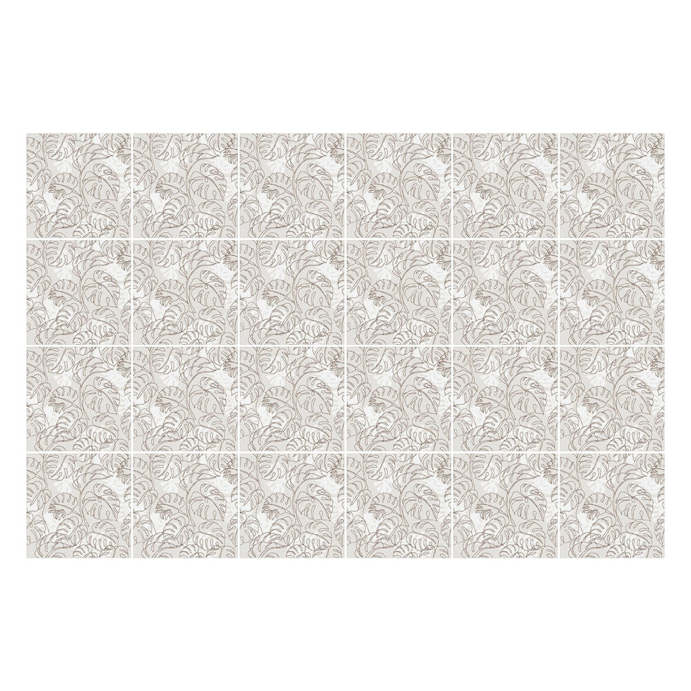 Csempe dekor matrica Trópusi levelek elrendezése