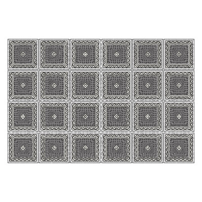 Csempe dekor matrica Négyzet alakú csempék díszekkel
