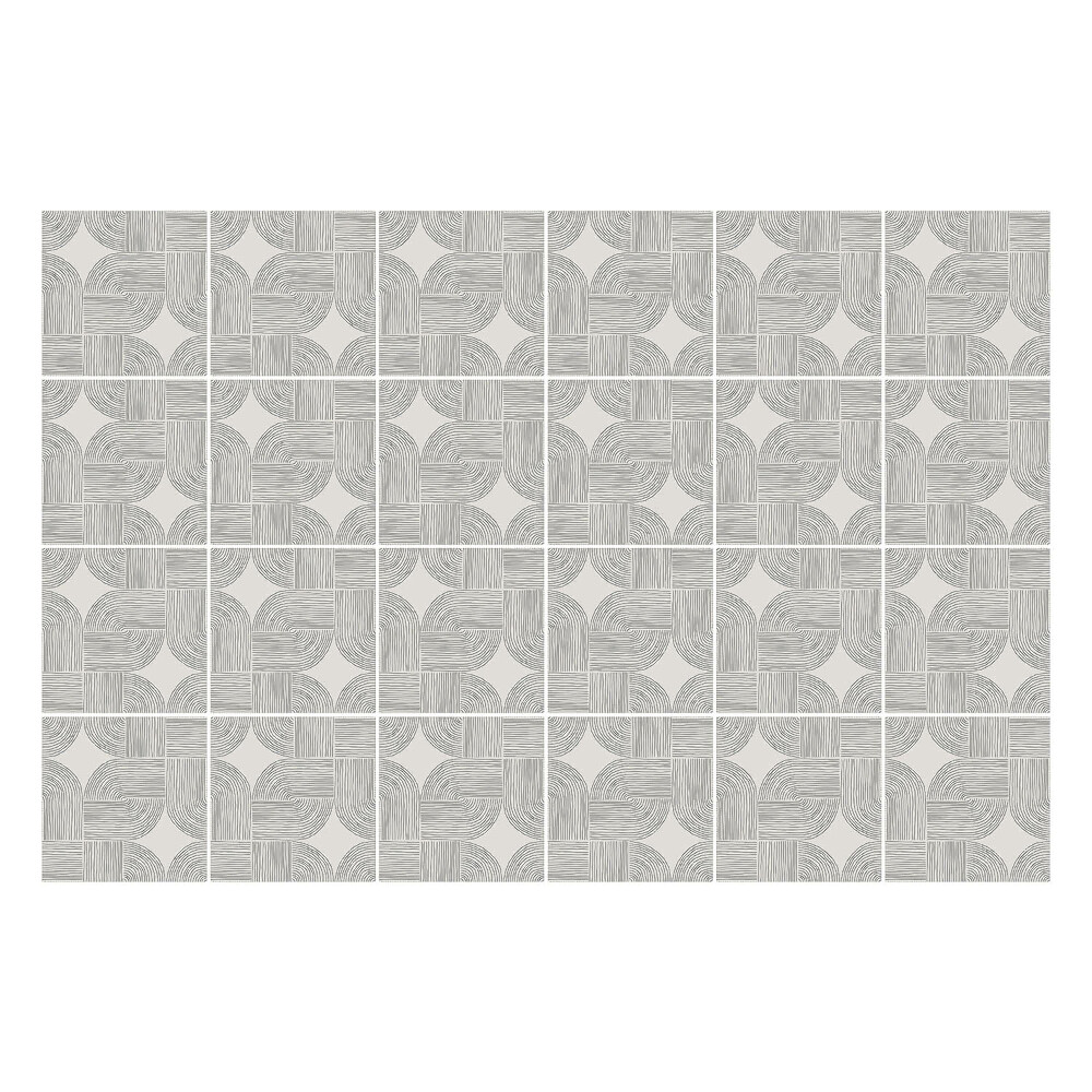 Csempe dekor matrica Keresztezett ívek egy rácsban