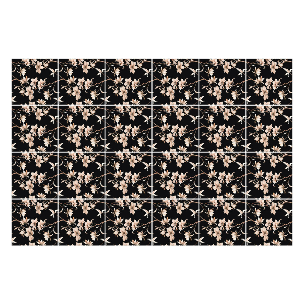 Csempe dekor matrica Virágmotívum a háttérben