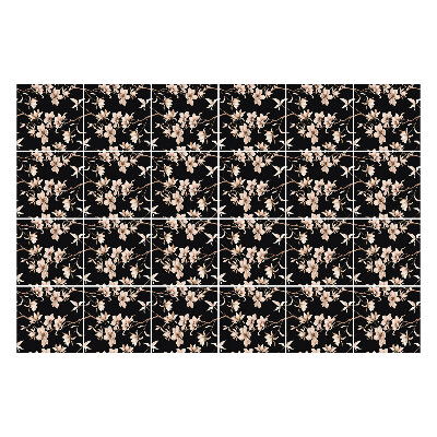 Csempe dekor matrica Virágmotívum a háttérben