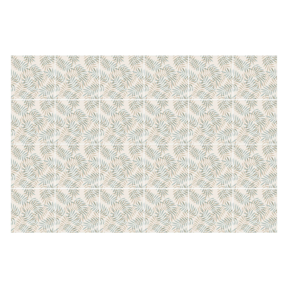 Konyha csempe matrica Levelek finom elrendezésben