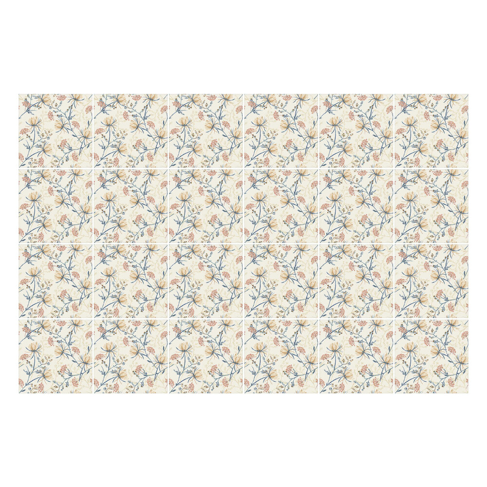 Csempe dekor matrica Virágmotívum a háttérben