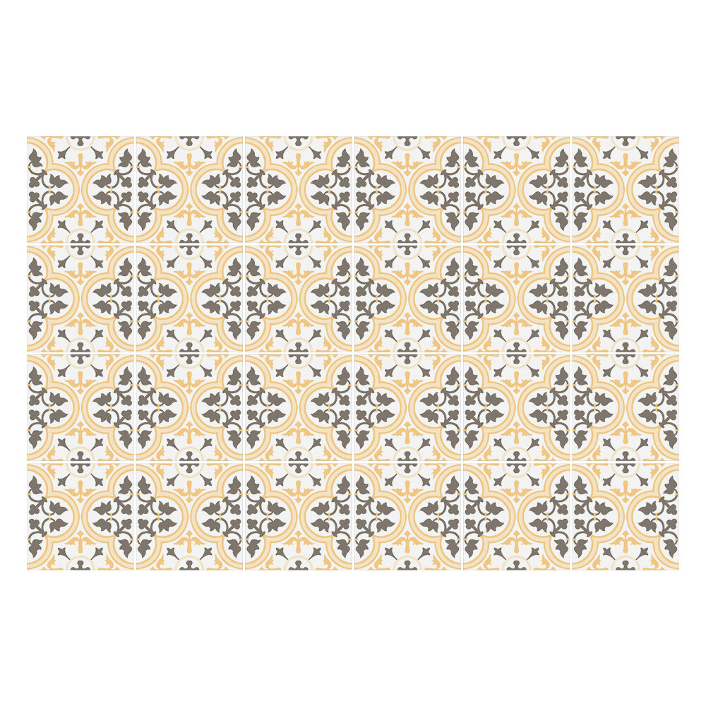 Fali csempe matrica Elegáns díszek keretben