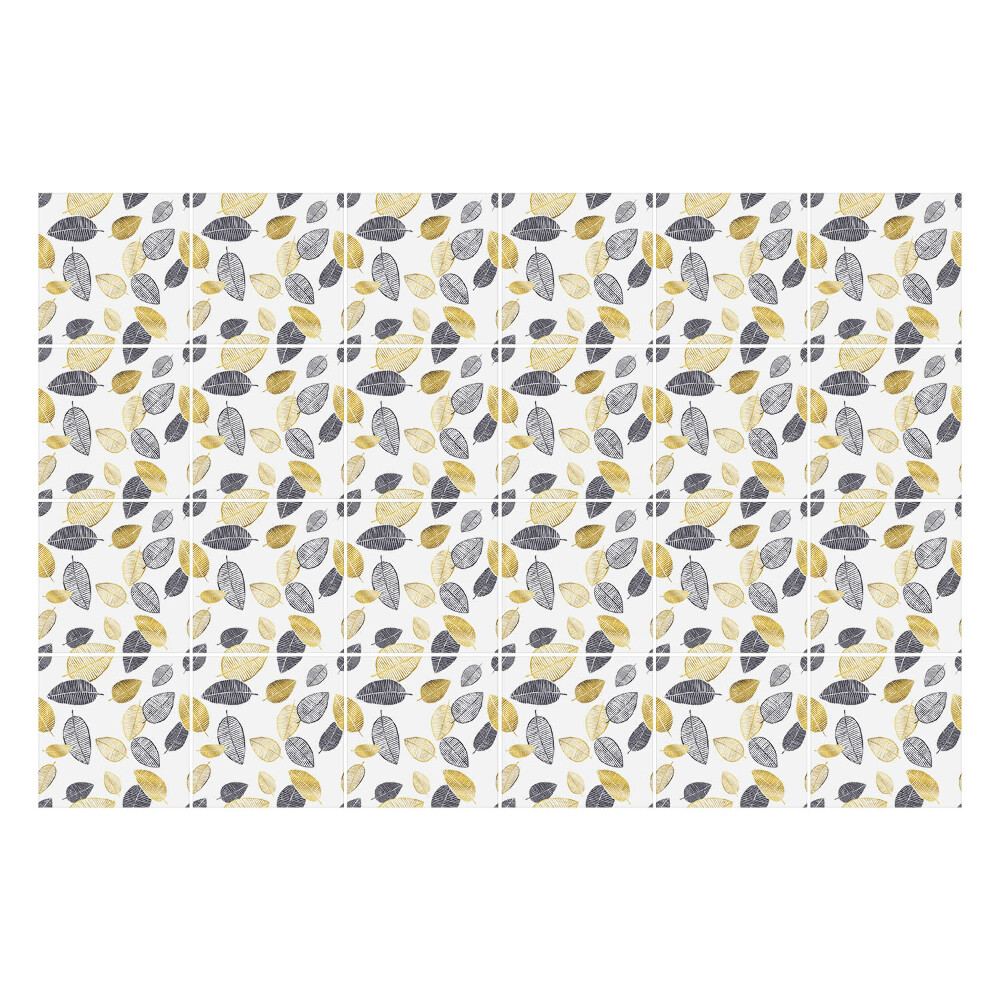 Fali csempe matrica Különböző formájú levelek