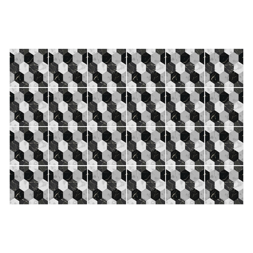 Konyha csempe matrica Geometriai hatszögek