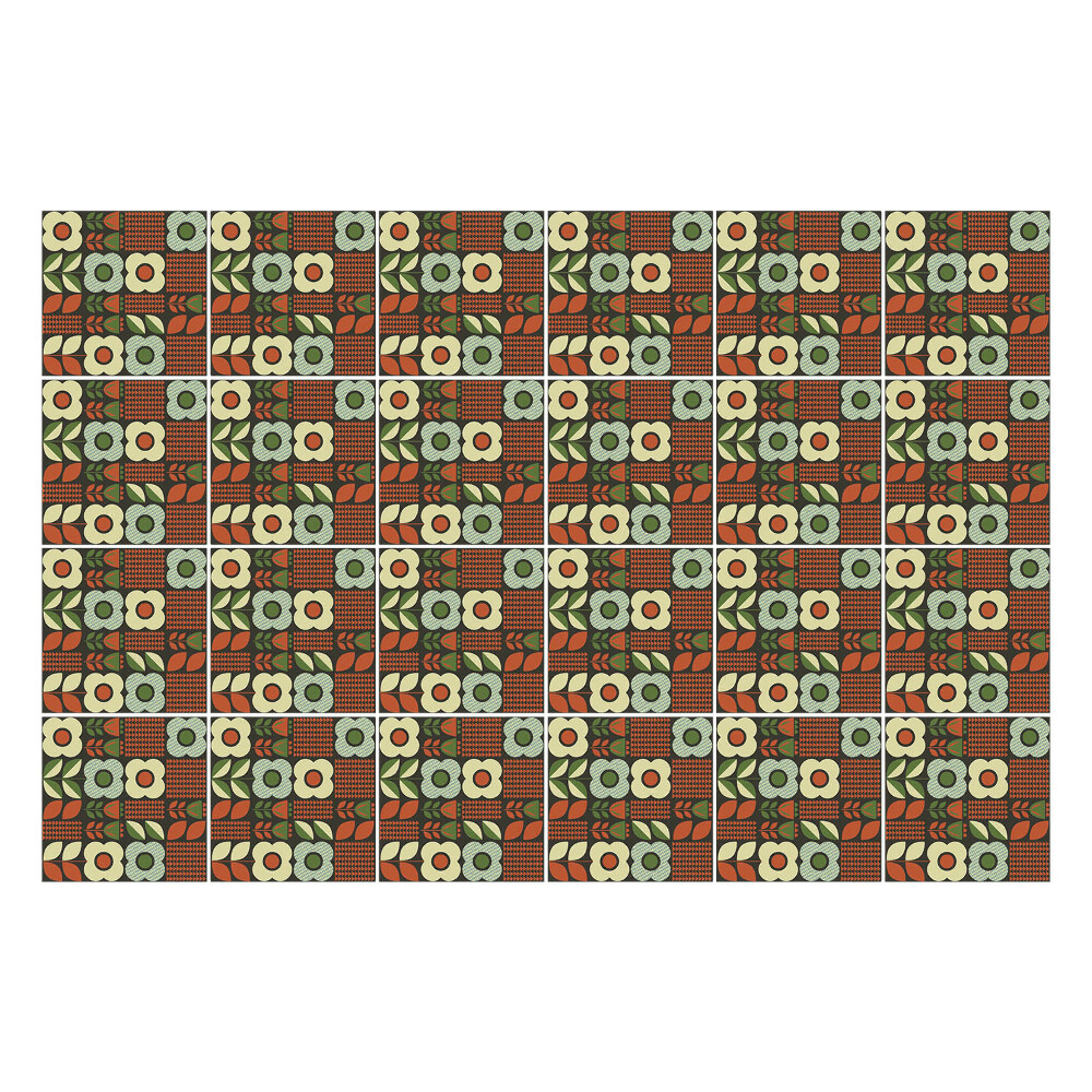 Csempe dekor matrica Virágos csempe motívumok