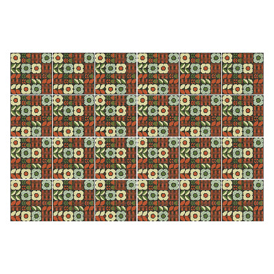 Csempe dekor matrica Virágos csempe motívumok