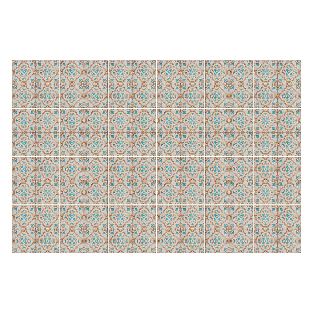 Csempe dekor matrica Virágdísz részletekkel