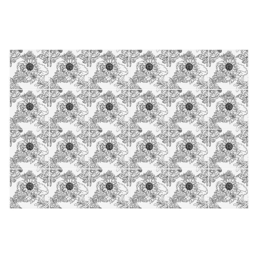 Csempe dekor matrica Virágmotívum hálóban