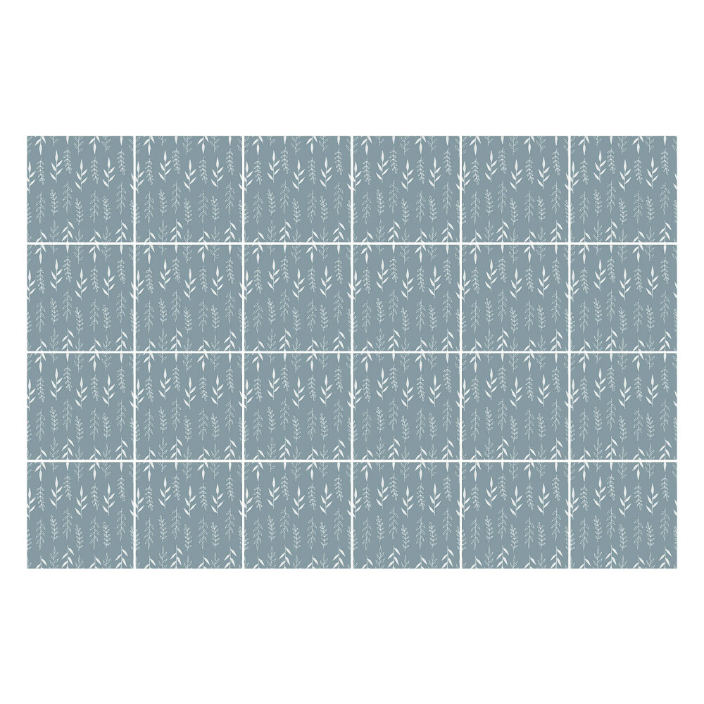 Fali csempe matrica Finom levelek egy sorban