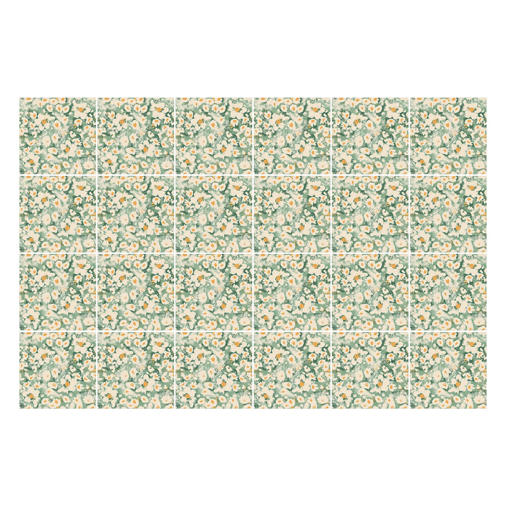 Konyha csempe matrica Virágminta foltokkal