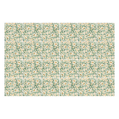 Konyha csempe matrica Virágminta foltokkal