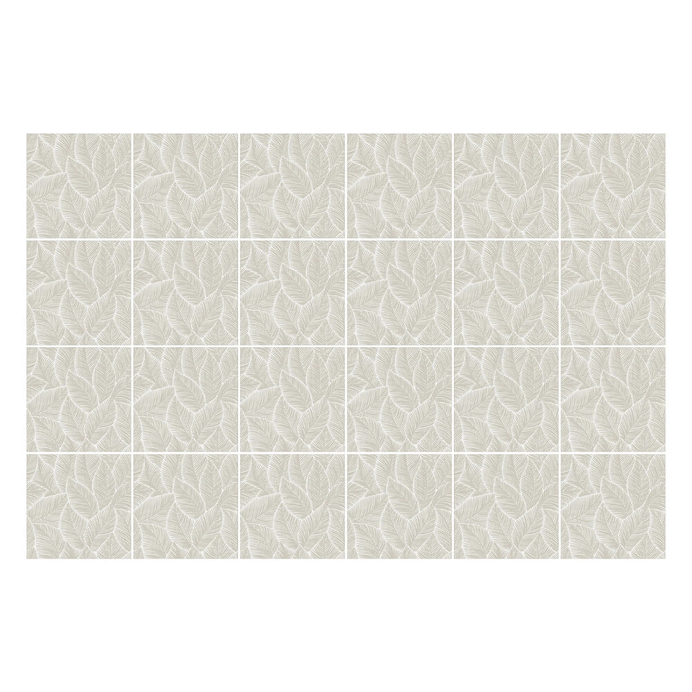 Csempe dekor matrica Finom levelek egy sorban