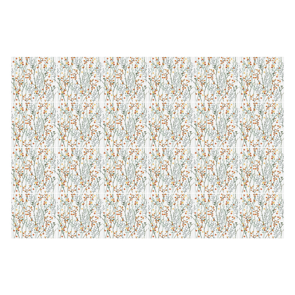 Konyha csempe matrica Finom ágak virágokkal