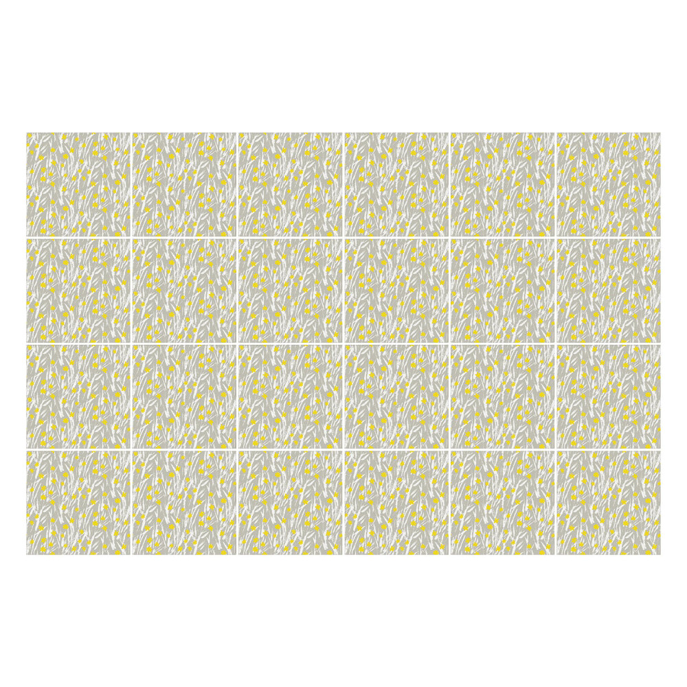 Csempe dekor matrica Finom ágak virágokkal