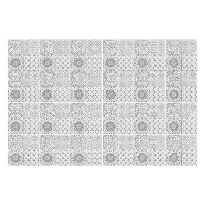 Csempe dekor matrica Virág- és geometrikus motívumok