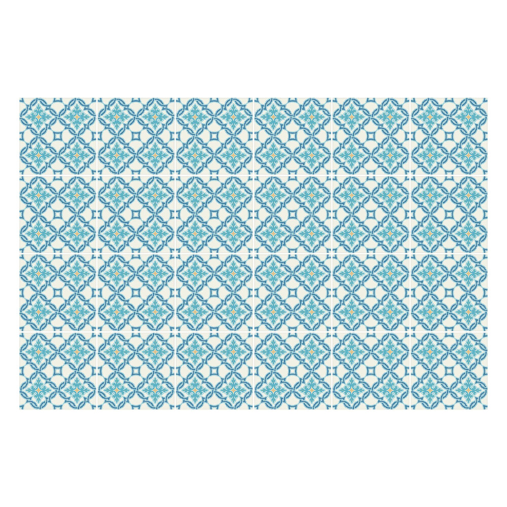 Konyha csempe matrica Geometrikus virágmotívumok