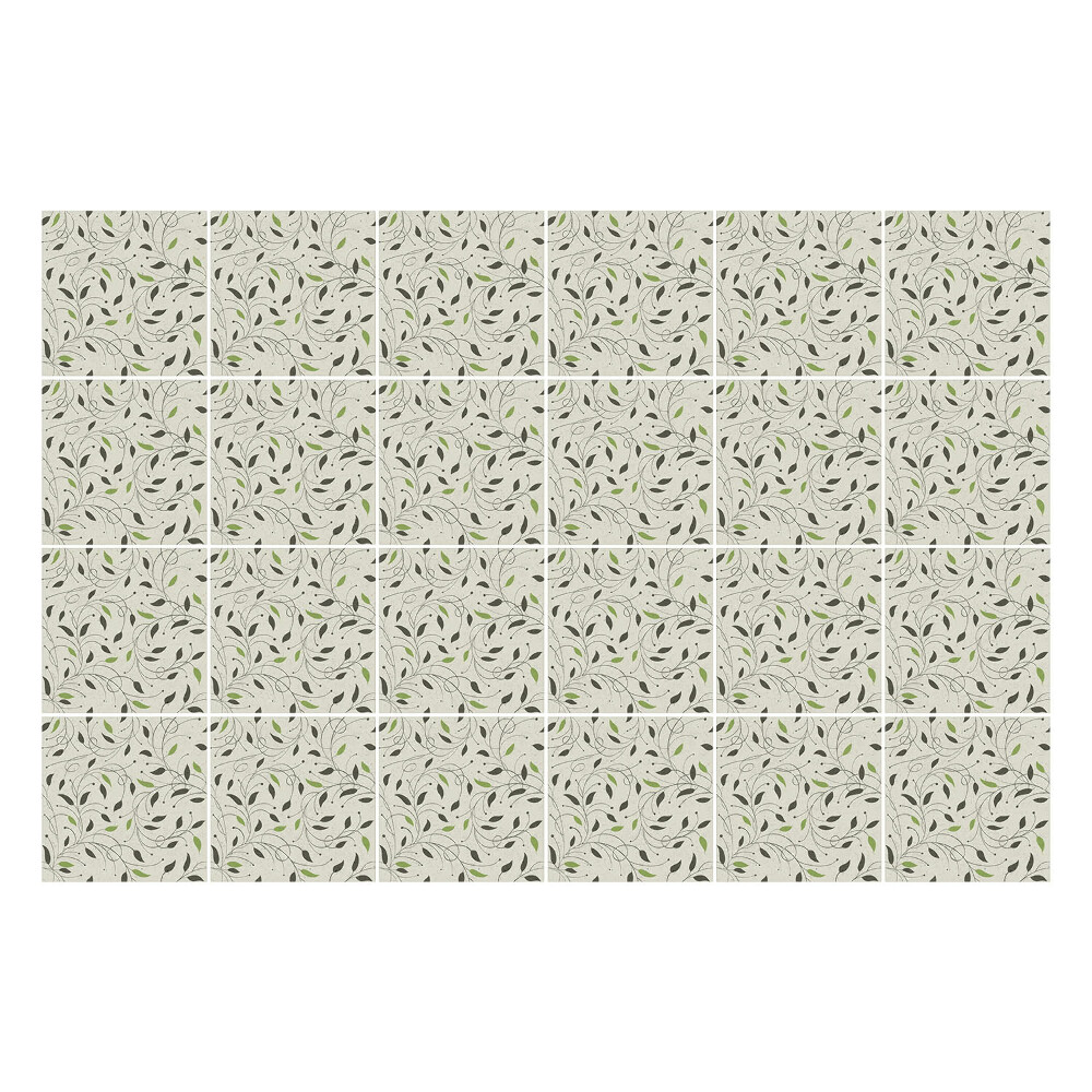 Fali csempe matrica Finom levelek és gallyak