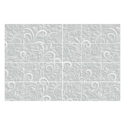 Fali csempe matrica Elegáns levelek és spirálok