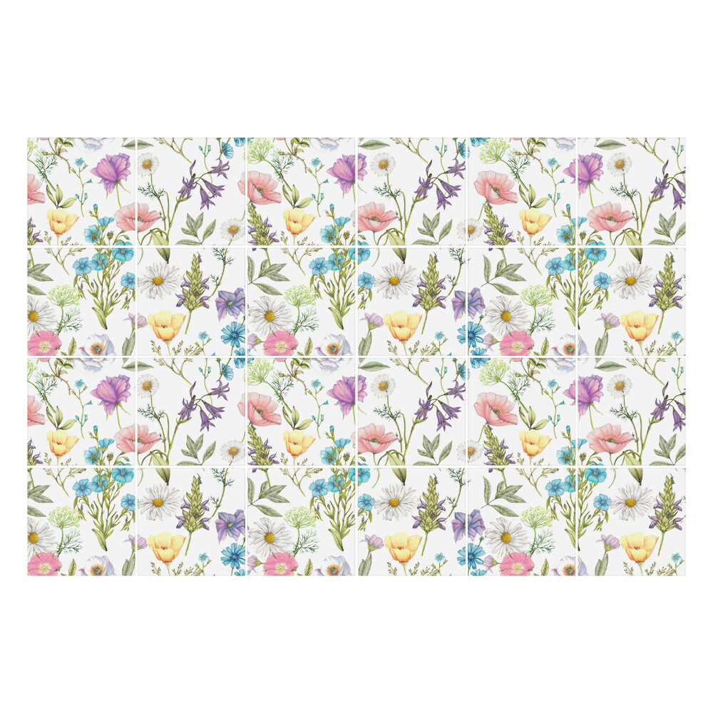 Csempe dekor matrica Virágos rét motívum