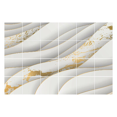 Fali csempe matrica Hullámok finom díszítéssel