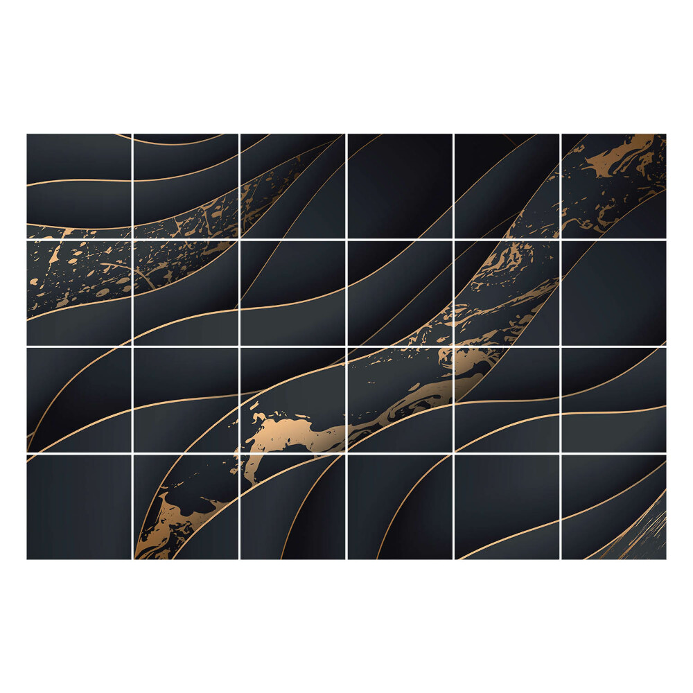 Konyha csempe matrica Hullámok finom akcentussal