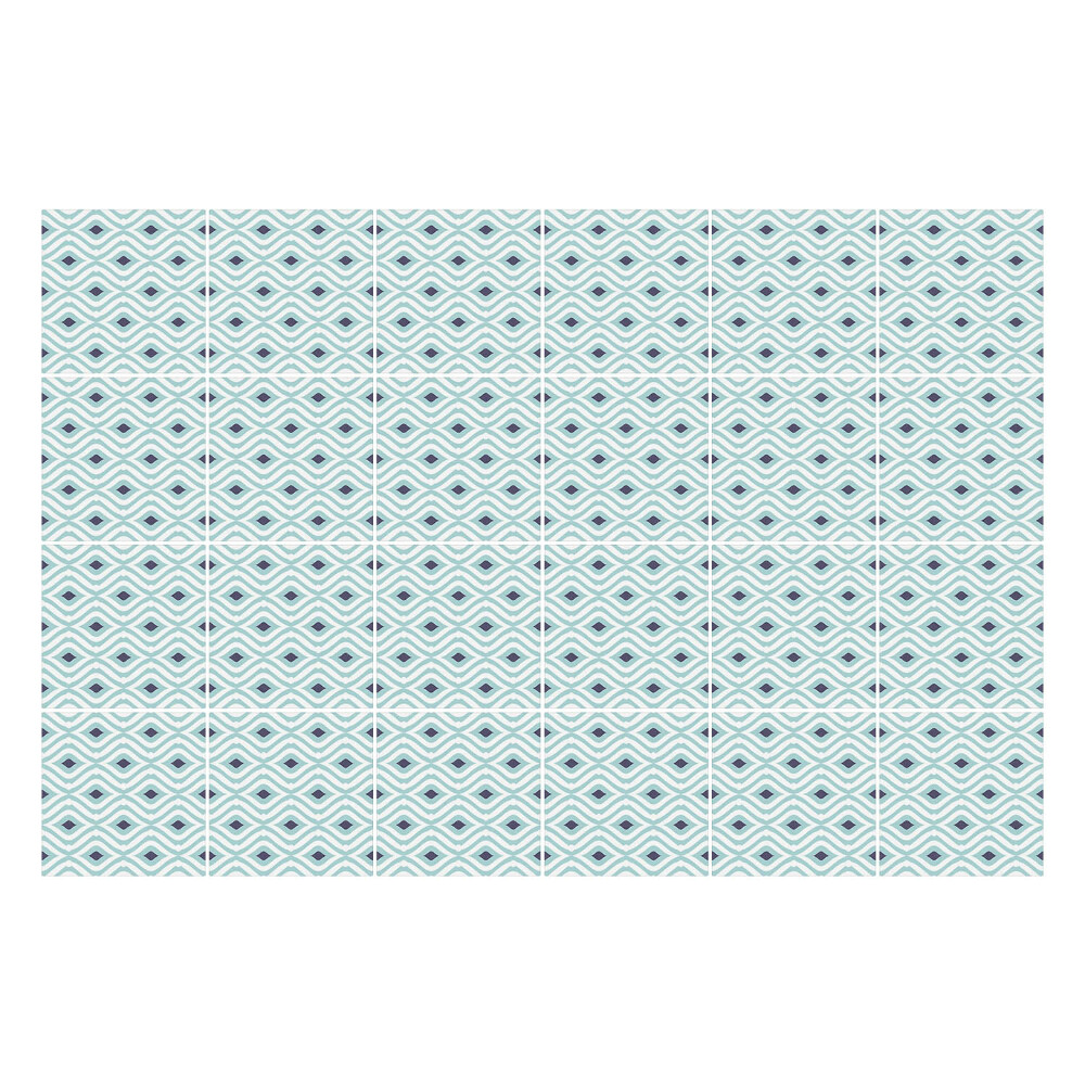 Csempe dekor matrica Körökkel ellátott hullámok