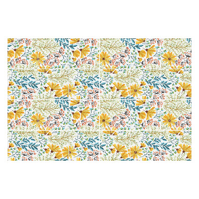 Konyha csempe matrica Virágos növényi motívum