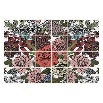 Csempe dekor matrica Virágmotívum részletekkel