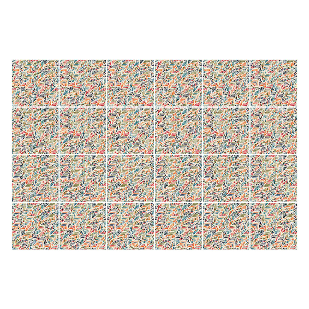 Csempe dekor matrica Dinamikus elrendezésű levelek