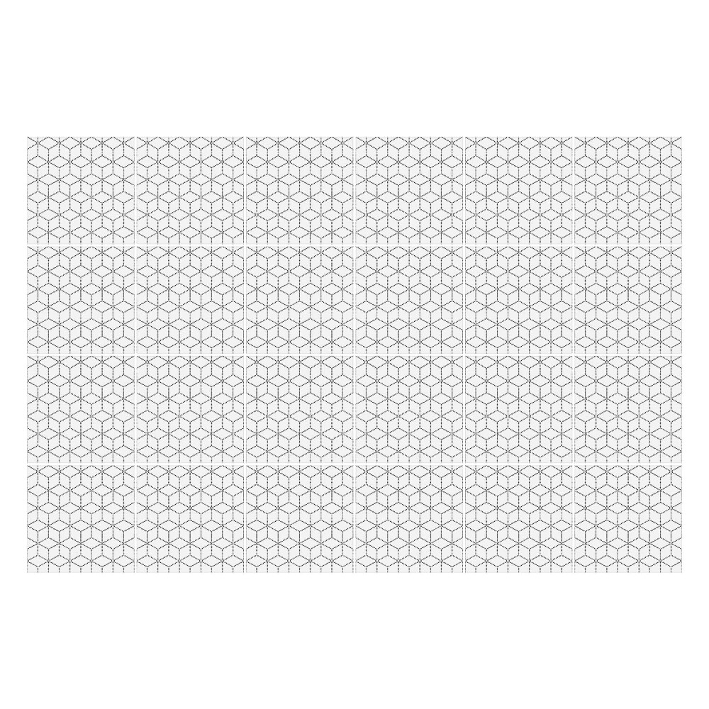 Konyha csempe matrica Hatszögek sorozata egy rácsban