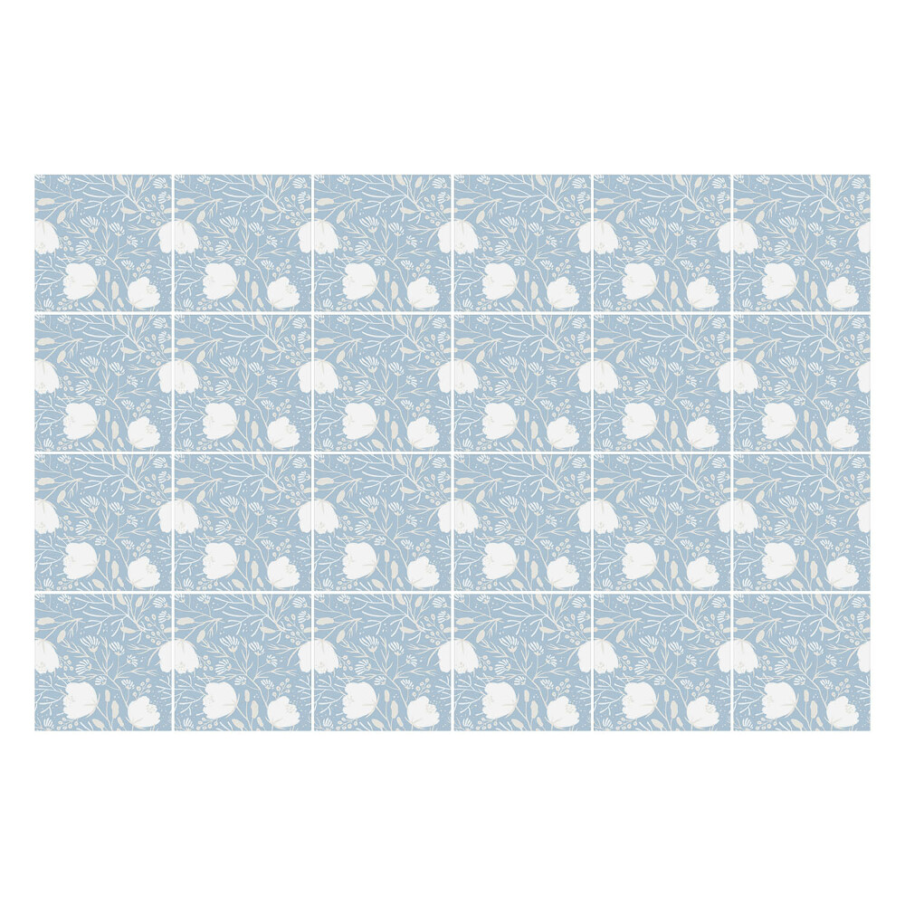 Fali csempe matrica Virágmotívum a háttérben