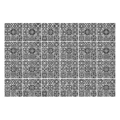 Konyha csempe matrica Geometrikus kockás motívumok