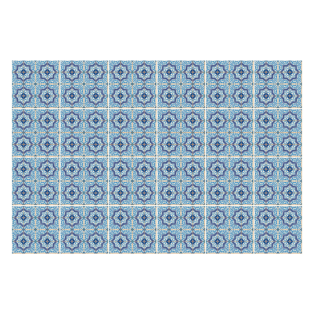 Fali csempe matrica Geometrikus virágmotívumok