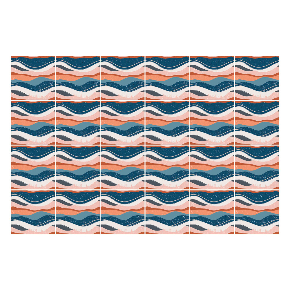 Fali csempe matrica Pasztell tónusú hullámok