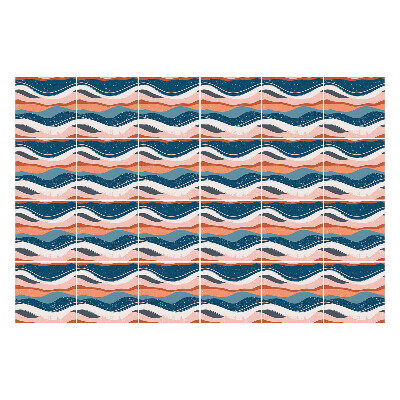 Fali csempe matrica Pasztell tónusú hullámok