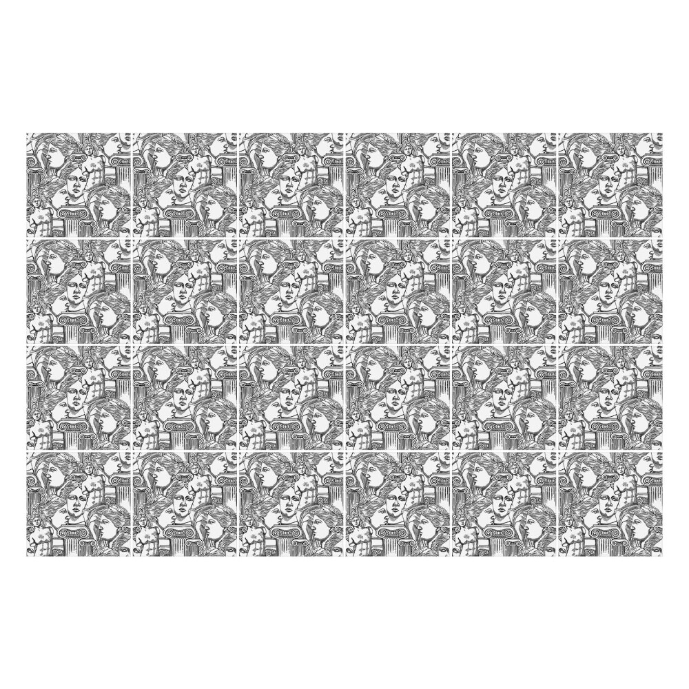 Csempe dekor matrica Arcok ismétlődő mintázatban